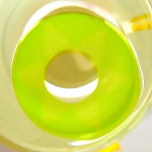 COSTUME COLOR LENS GEO SF-10 CRAZY LENS FLOWER LEAF YELLOW GREEN HALLOWEEN CONTACT LENS