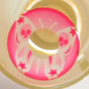 COSTUME COLOR LENS GEO SF-29 CRAZY LENS PINK BUTTERFLY SKULL HALLOWEEN CONTACT LENS