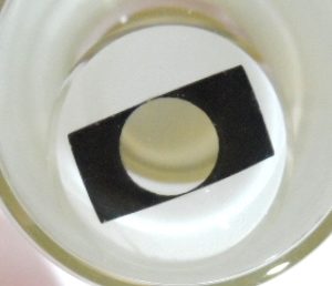 COSTUME COLOR LENS GEO SF-39 CRAZY LENS RECTANGLE BLACK AND WHITE HALLOWEEN CONTACT LENS