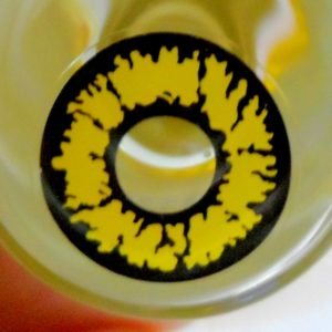 COSTUME COLOR LENS GEO SF-73 CRAZY LENS FIERY YELLOW EYES TWILIGHT VAMPIRE HALLOWEEN CONTACT LENS