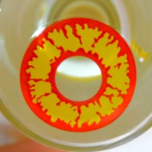 COSTUME COLOR LENS GEO SF-74 CRAZY LENS DEVIL RED YELLOW HALLOWEEN CONTACT LENS
