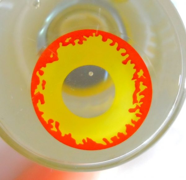 COSTUME COLOR LENS GEO SF-75 CRAZY LENS FLAME RED YELLOW VAMPIRE KNIGHT HALLOWEEN CONTACT LENS