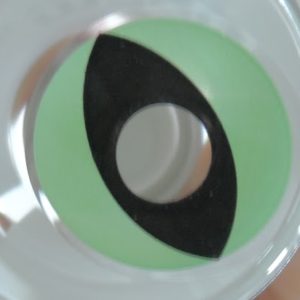 COSTUME COLOR LENS GEO SF-G05 CRAZY LENS GREEN CAT EYE CHESHIRE CAT ALICE IN WONDERLAND HALLOWEEN CONTACT LENS