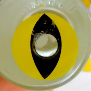 COSTUME COLOR LENS GEO SF-Y05 CRAZY LENS YELLOW CAT EYES HALLOWEEN CONTACT LENS